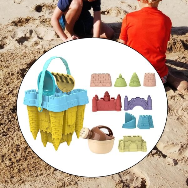 14x Sand Castle Toy for Kids Playground Outdoor Sand Toys for Ages 4-7 Years Yellow|Toys & Hobbies | Outdoor Toys & Structures | Sand & Water Toys |14 Beach Sand Toys Set - Image 2