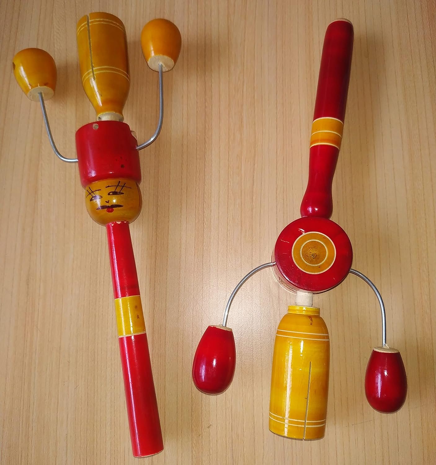 Channapatna Toys Wooden Rattle Toys for New Born Babies/Infants (0+ Years) - Set of 2 pcs - Multicolor - Discover Sounds, Develops Sensory Skills - Image 5