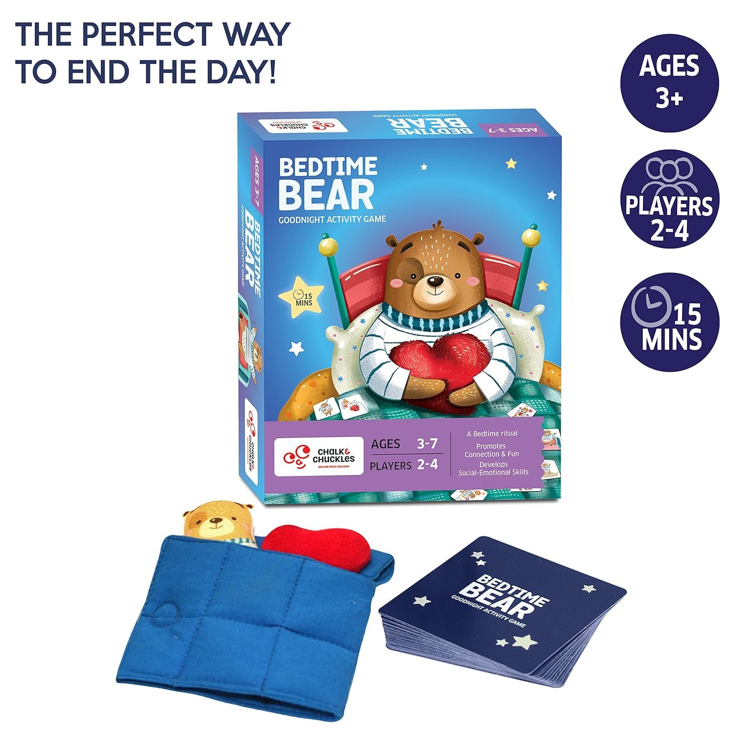 Chalk and Chuckles Bedtime Bear Card Game for Kids Age 3-7, Super Fun Bedtime Activity, Family Game, Gifts for Boys, Girls - Image 5