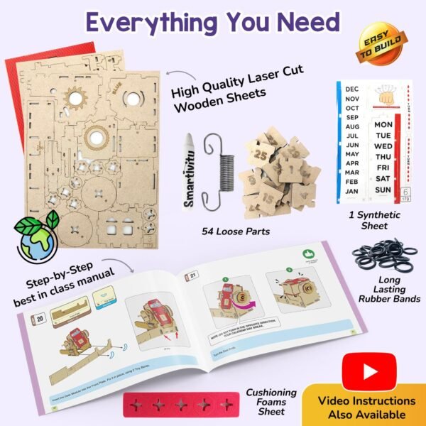 Smartivity DIY Infinity Calendar & Stationary Organizer for Kids Age 8-9-10-11-12-13-14 Years | Birthday/New Year Gift for Girls & Boys | Science Toys for Kids 8-14 YearsI STEM Toy - Image 6