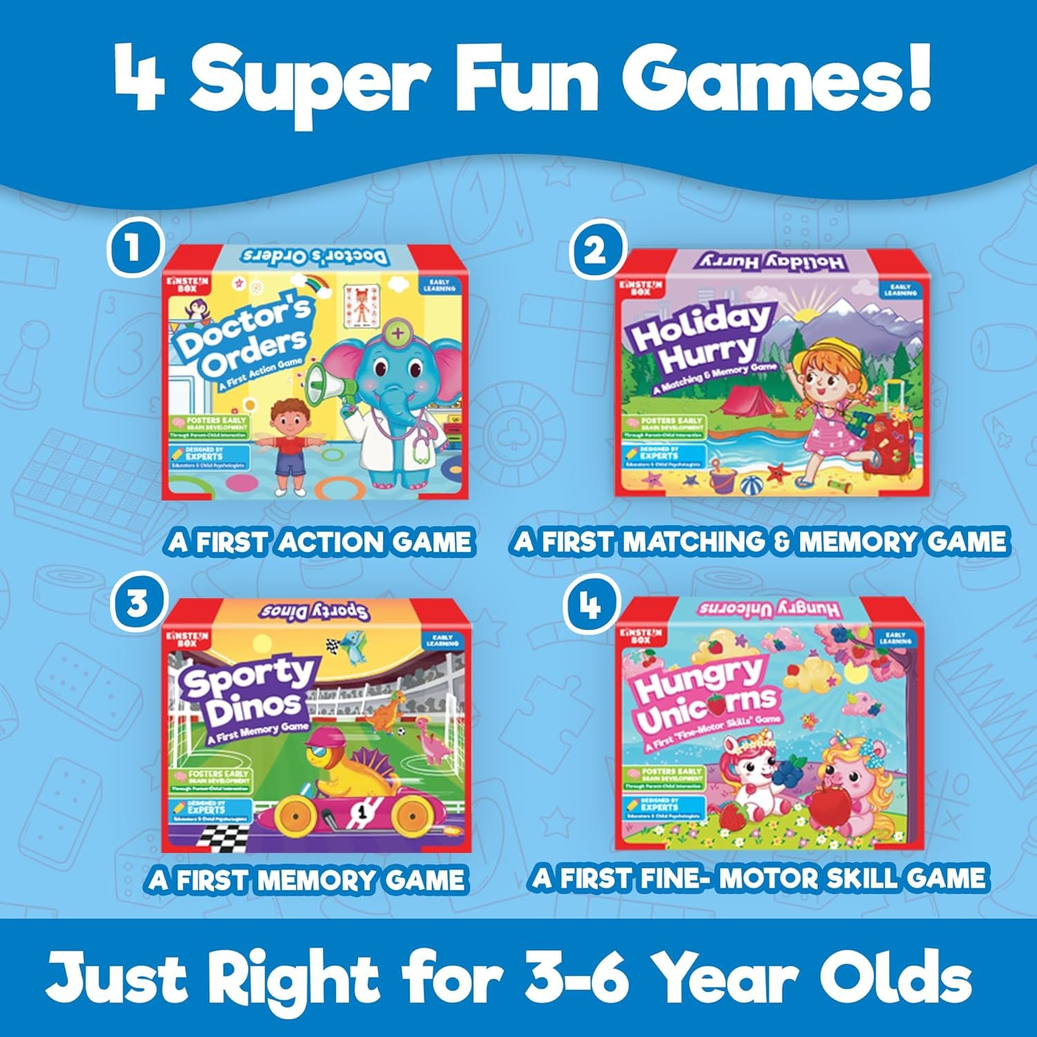 Einstein Box My Big Box of Games for Kids 3-6 Years Old| 4-in-1 Set of Toys for Boys & Girls Ages 3-6 Years| Birthday Gift for Kids 3,4,5,6 Years| Toddler Activity Kit| Learning & Education Toys| - Image 2