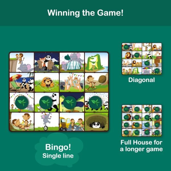 Chalk and Chuckles A Day in The Jungle – Animal Bingo Board Game for Kids 4-7 Years, Fun Family Game That Teaches Kindness and Social Skills, Educational Gift for Boys & Girls 5, 6 Years - Image 4