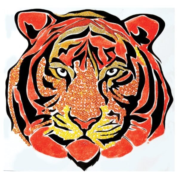 Gift for Girls 5-8 Years Old, Sand Art Kit for Kids, Art and Craft Kit for Girls Boys - Sand & Sequin Art - Pride of India - Tiger, Peacock, Elephant - Image 2