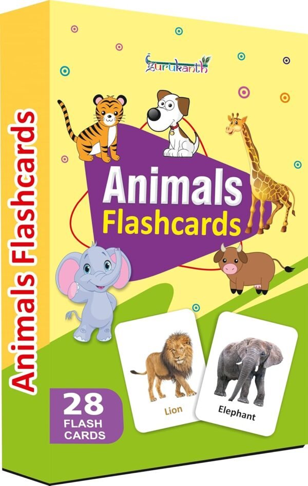 Premium Animals Flash Cards for Kids Early Learning | Easy & Fun Way of Learning 1 Year to 6 Years Babies Smart Toys