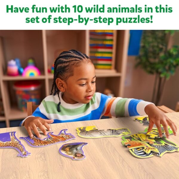 Skillmatics Step by Step Puzzle - 40 Piece Wild Animal Jigsaw & Toddler Puzzles, Educational Montessori Toy for Boys & Girls, Gifts for Kids Ages 3, 4, 5 and Up - Image 4