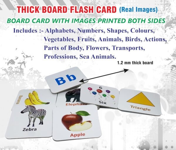 Gurukanth® Premium All in One Flash Cards Book for Kids Toys for 1-6 Years Old Boy and Girls (Laminated Non-Tearable Board flashcards - Water Proof) | abcd Early Learning Educational Montessori Toy for 1 2 3 4 5 6 + Year Old Baby | Return gifts for birthday party for kids - Image 3