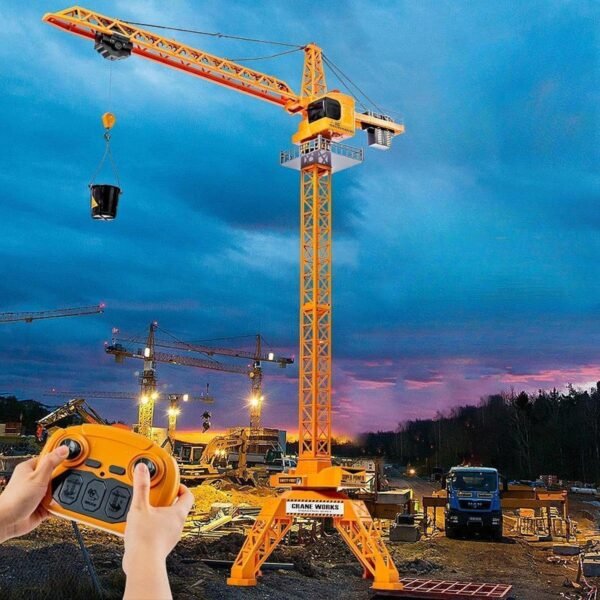 MYADDICTION 1/36 Remote Control Tower Crane Movable Joints for Holiday Boys 4-7 Year Old - Image 2