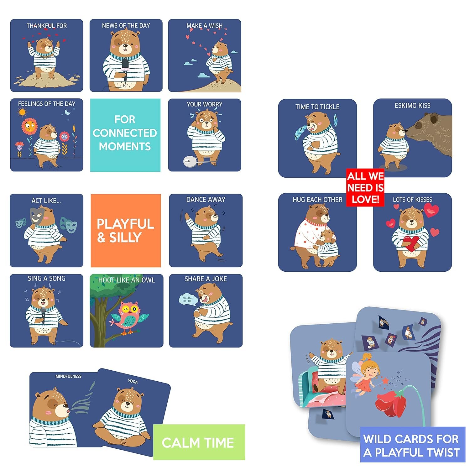 Chalk and Chuckles Bedtime Bear Card Game for Kids Age 3-7, Super Fun Bedtime Activity, Family Game, Gifts for Boys, Girls - Image 4
