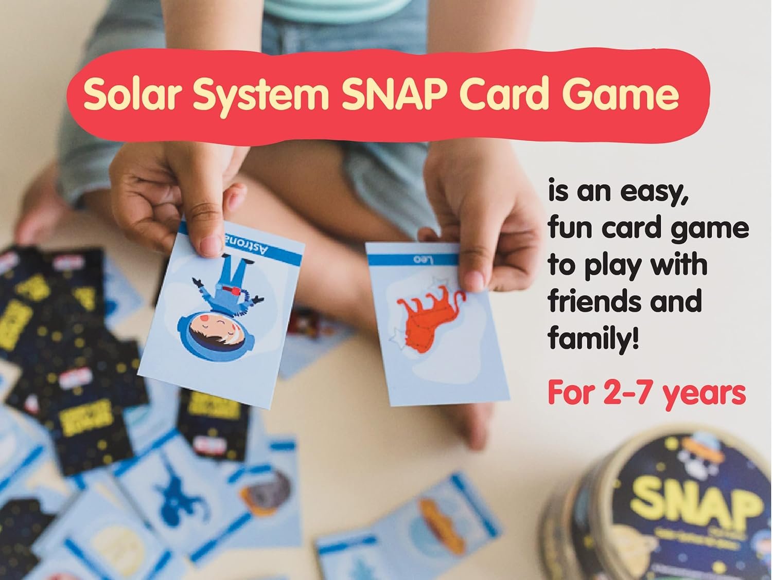 CocoMoco Kids Solar System Snap Flash Card Educational Game for Kids, STEM Toy for Boys and Girls, Ages 2-6 Year (Pack of 3) - Image 6
