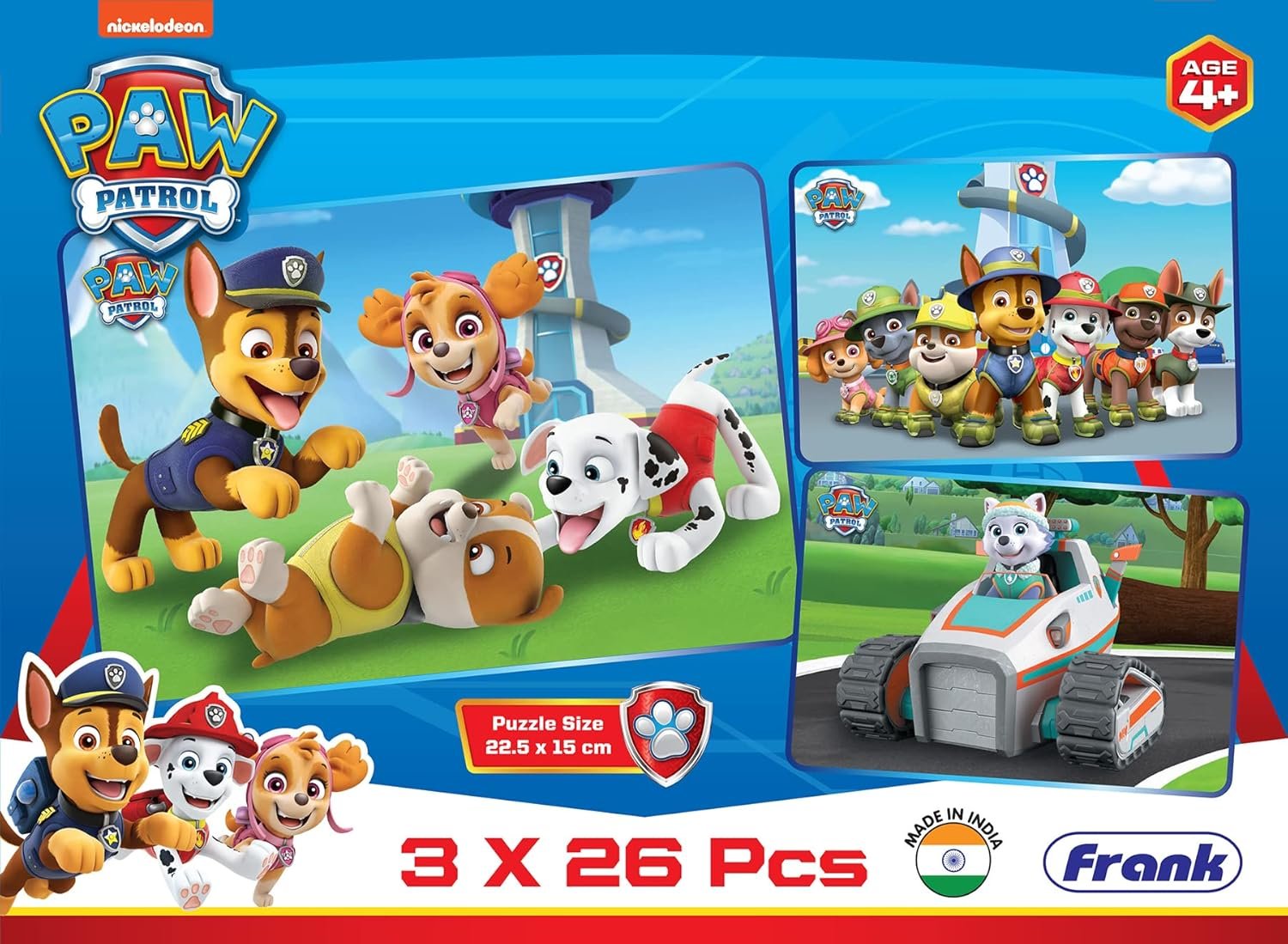 Frank Paw Patrol (26 Pieces) 3 in 1 Jigsaw Puzzle for Kids Above 4+ Years - Fun & Challenging Brain Booster Games - for Enhanced Focus and Memory for Children - 70305 - Image 2