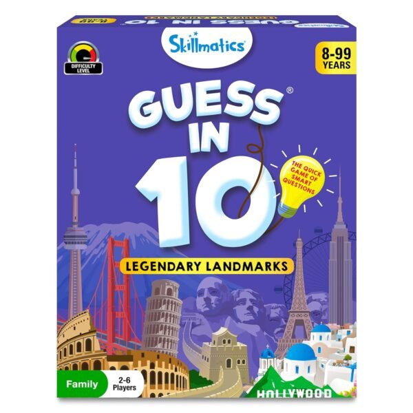 Skillmatics Guess in 10 Legendary Landmarks, Educational Travel Toys for Boys, Girls, and Kids Who Love Card Games, Board Games, Geography and History, Trivia, Gifts for Ages 8, 9, 10 and Up