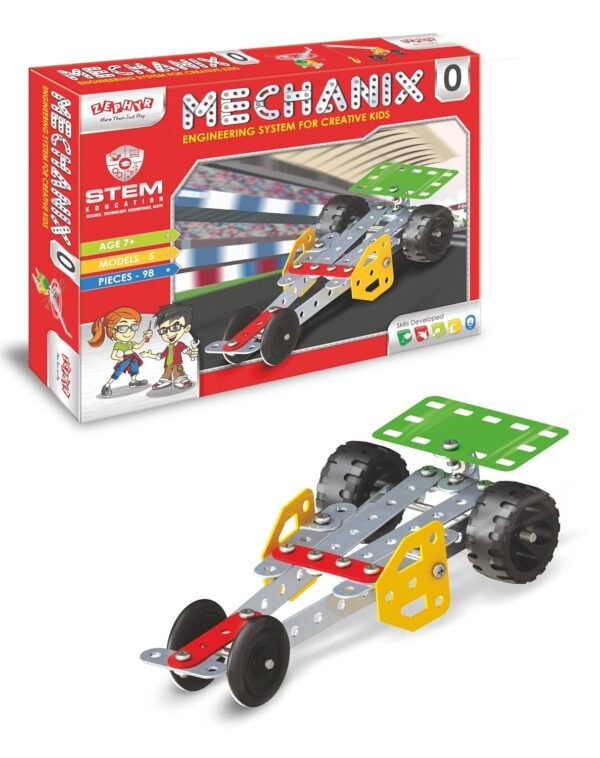 MECHANIX - 0 DIY, Metal Educational, Learning, Stem, Building and Construction Toys, Multicolor