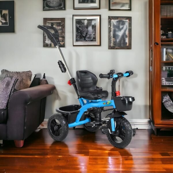 Baby Tricycle with EVA Wheels, Bell & Storage Basket|Baby Trike|Age Group 1 Years to 5 Years Carrying Capacity Upto 30 kgs|Smart Kids Tricycle with Parental Push Handle Tricycle (Blue) - Image 4
