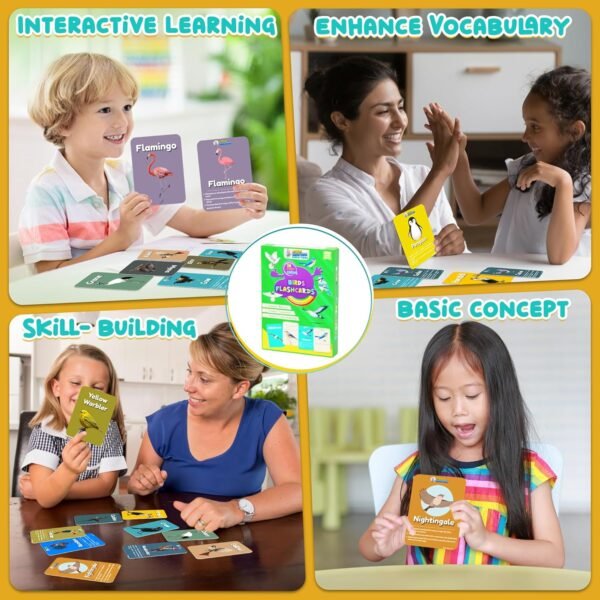 LittleNewton Flash Cards For Kids - Premium Thick Modern Flash Cards For Kids, Educational & Brain Toys For Kids, Montessori, Age- 1-6 Years Old,Preschool Learning For Kids [PACK OF 7| 210 FLASHCARDS] - Image 4