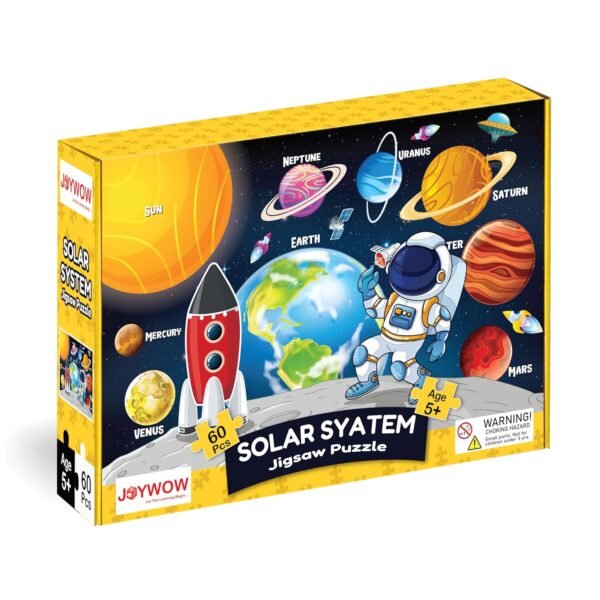 Jigsaw Puzzle Educational and Learning Toy Gift for Kids for Age 5 6 7 Years Boys and Girls | 60 Pieces | Size 15X10 Inches (Solar + India + World) - Image 6