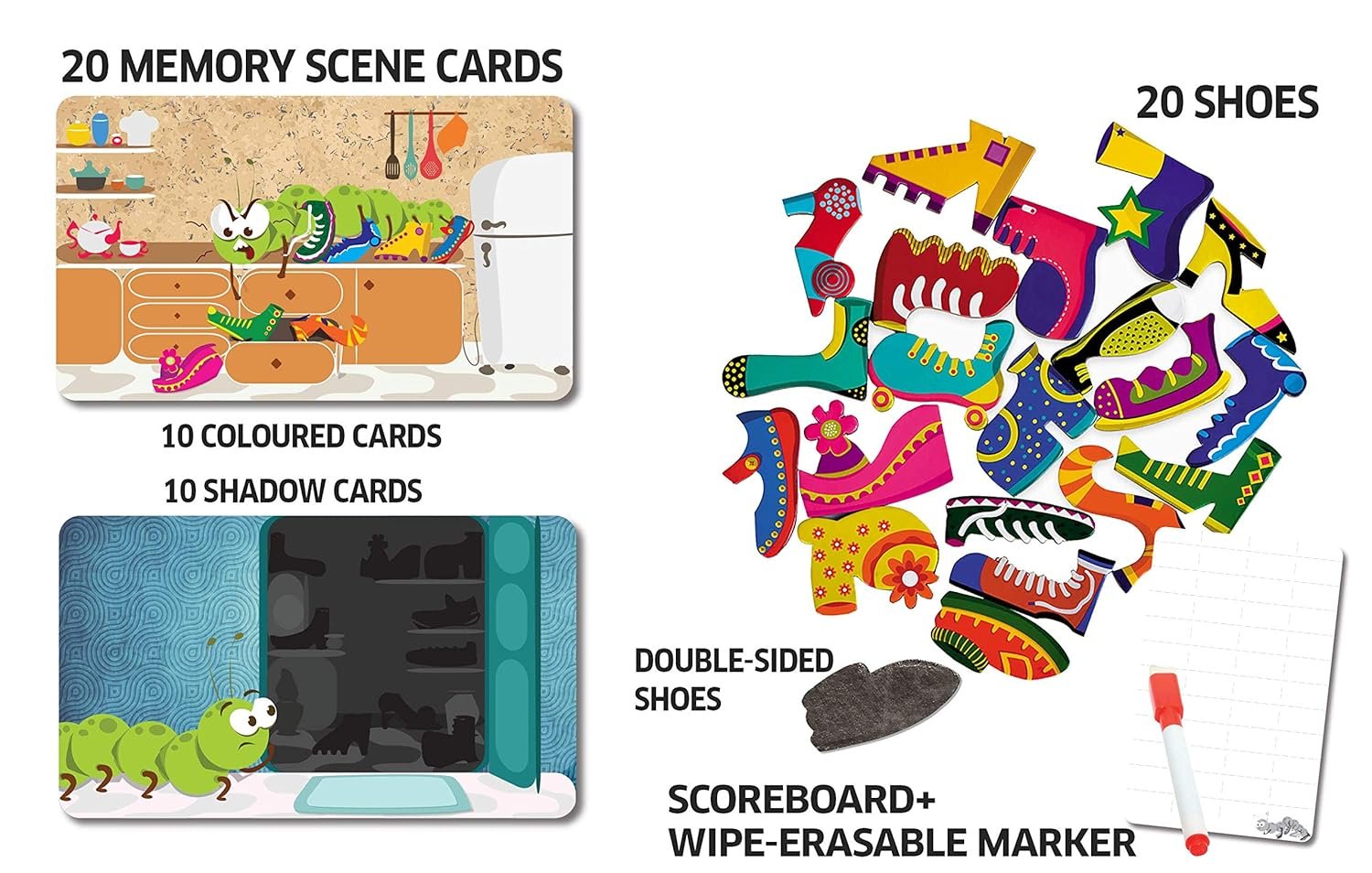 Chalk and Chuckles Caterpillar Clutter, Memory Matching Card Game, Age 3-6 Years Old Boys and Girls, Educational Gifts for Kids - Image 4
