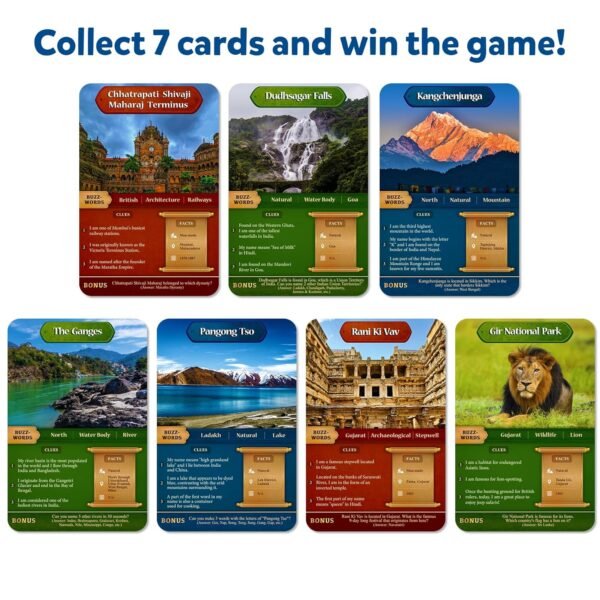 Skillmatics Guess in 10 Wonders of India, Perfect for Boys, Girls, Kids, and Families Who Love Card Games, Educational Games, Board Games, Trivia Gifts for Ages 8, 9, 10 and Up - Image 5