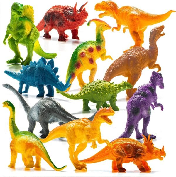 Dino Adventure: 12-Piece Dinosaur Action Figures Set for Kids, Boys, Girls, Toddlers Ages 2-7 Years by #180