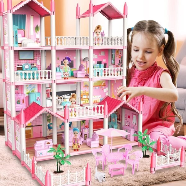 Clubx Dream Palace Doll House | Play Set | Girls Doll House | Play Set with Accessories | Dolls with Furniture| Role Play Set|Age for 3-8 Years (Beautiful Home -01)