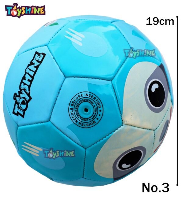 Toyshine Edu-Sports Kids Football Soccer Educational Toy Ball, Size 3, 4-8 Years Kids Toy Gift Sports, Sloth (Blue) - Faux Leather - Image 3