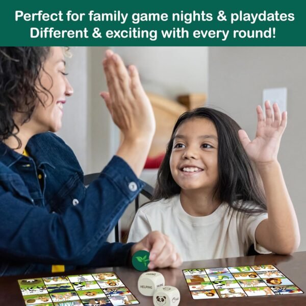 Chalk and Chuckles A Day in The Jungle – Animal Bingo Board Game for Kids 4-7 Years, Fun Family Game That Teaches Kindness and Social Skills, Educational Gift for Boys & Girls 5, 6 Years - Image 6