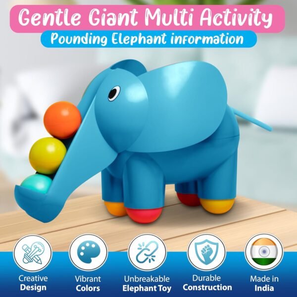 Avion Gentle Giant Blue Elephant Toy, Unbreakable Kids Toys for 2-5 Years Boy, Perfect Toys for 6 Year Old Boy, Engaging Toys for 2+ Year Old Boy, Safe & Fun for Playtime - Image 4