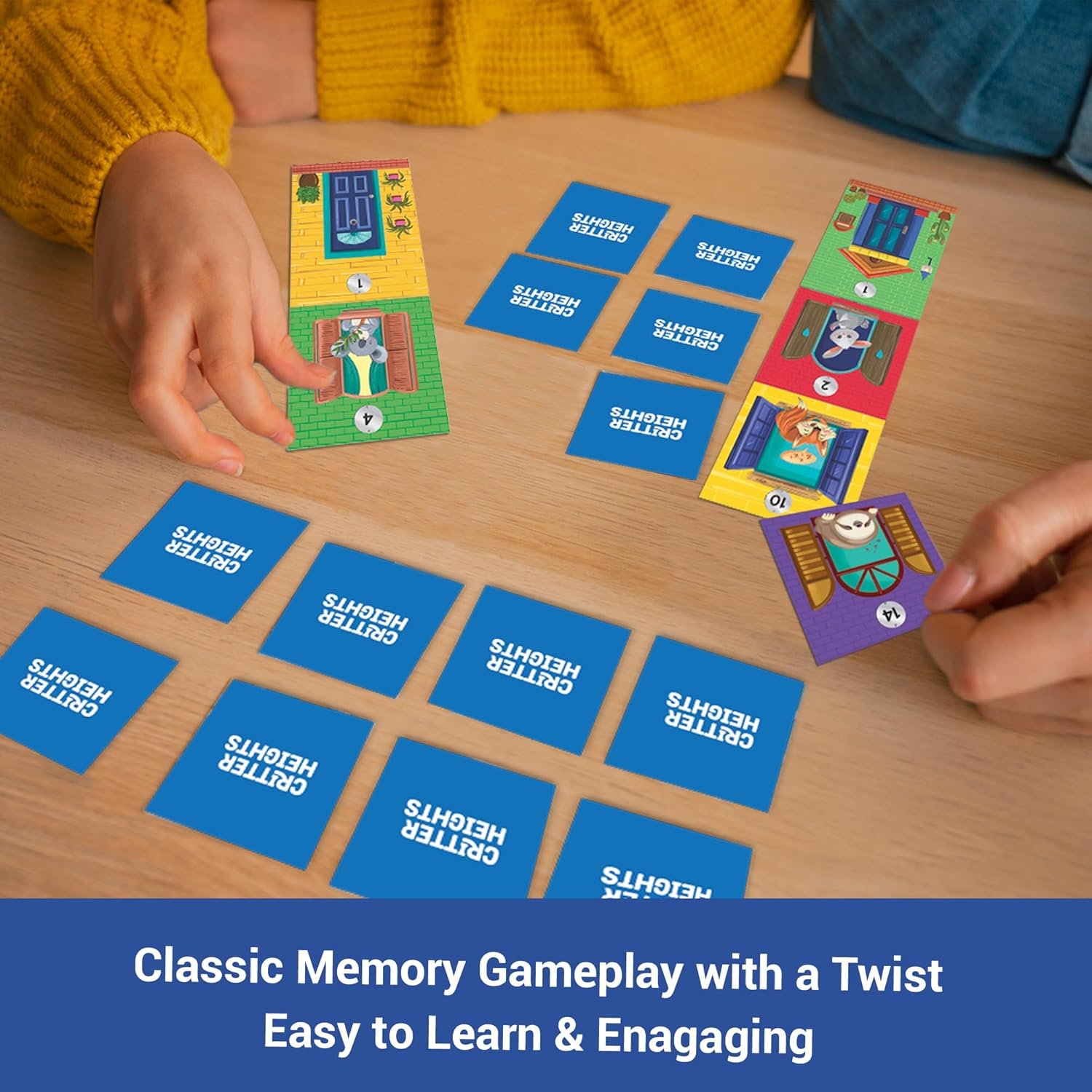 Chalk and Chuckles Critter Heights Board Game, Age 4-8 Years, Memory & Strategy Brain Games for Kids, Educational Toy, Card Game for Boys, Girls, Gifts for Ages 5, 6, 7, 8 and Up - Image 2