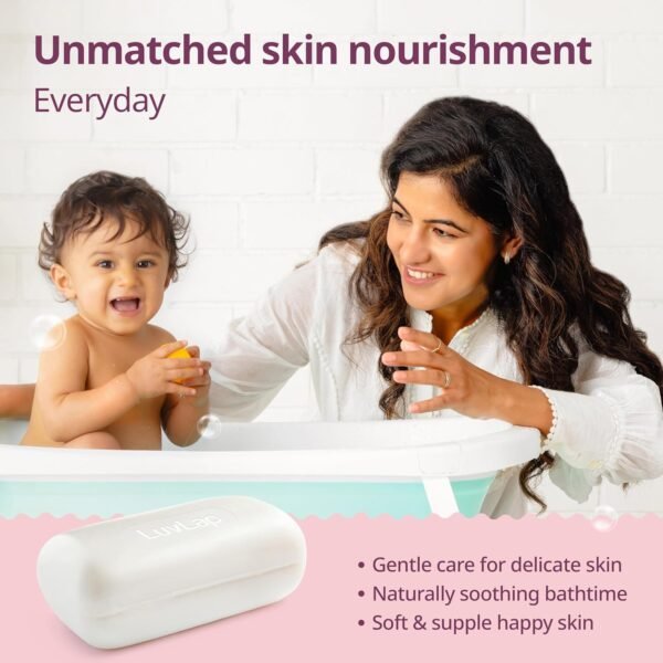 LuvLap Moisturizing Baby Soap - Gentle Bathing Bar, Almond Oil, Olive Oil & Aloe Vera, Dermatologically Tested, Free of Paraben, sulphates, Mineral Oil & Alcohol, 75g - Image 5