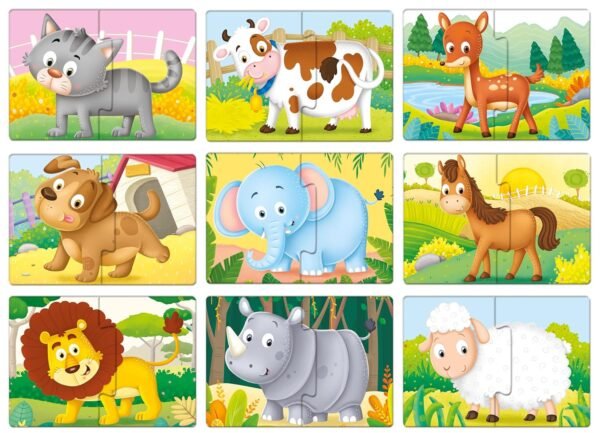 Frank Animal Friends (Set of 9) 2 Pcs Puzzle -Early Learner Educational Jigsaw Puzzles Set for Kids 2 Years and Above - Educational Toys and Games - 32901 - Image 4