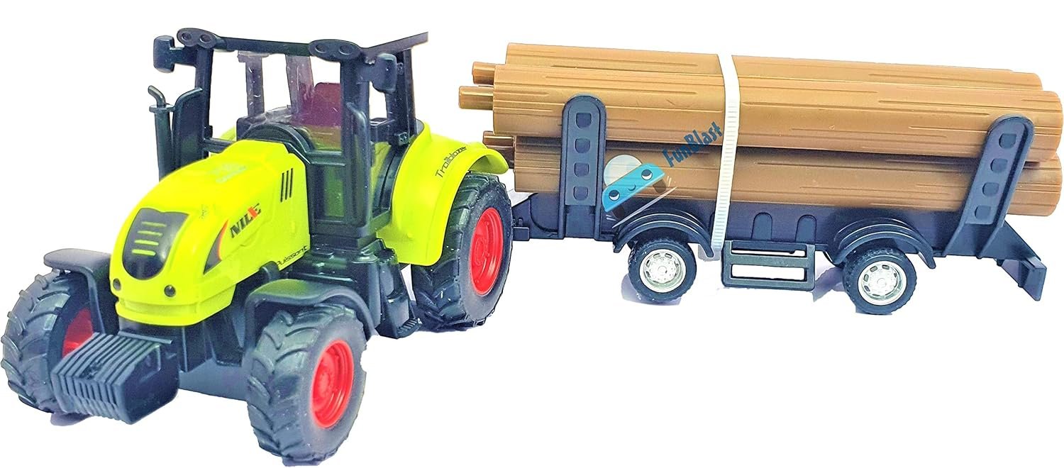 FunBlast DIY Farm Truck Toy for Boys; Construction Vehicle Toys for Kids - Friction Powered Toy Trucks for Boys;Girls & Toddlers - Multicolor