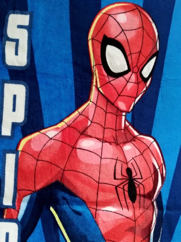 Athom Living Marvel Spidey 350 GSM Cotton Kids Bath Towel (60x120 cm, Multi Color) - Image 5
