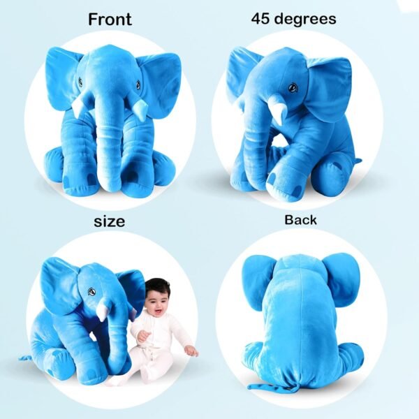 DearJoy Big Size Fibre Filled Stuffed Animal Elephant Soft Toy for Kids of Plush Hugging Soft Toy for Kids boy Girl Birthday Gift (3 Years+, 60 cm, Blue Color) - Image 5