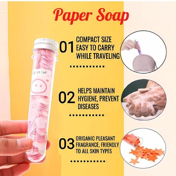 Paper Soap Strips For Travel Essentials For Women Men - 2Pcs - Travel Accessories Dissolvable Soap Sheets For Hand Wash - Soap Paper Soap For Kids - Soap Sheets For Travel Soap Tube Box - Image 3