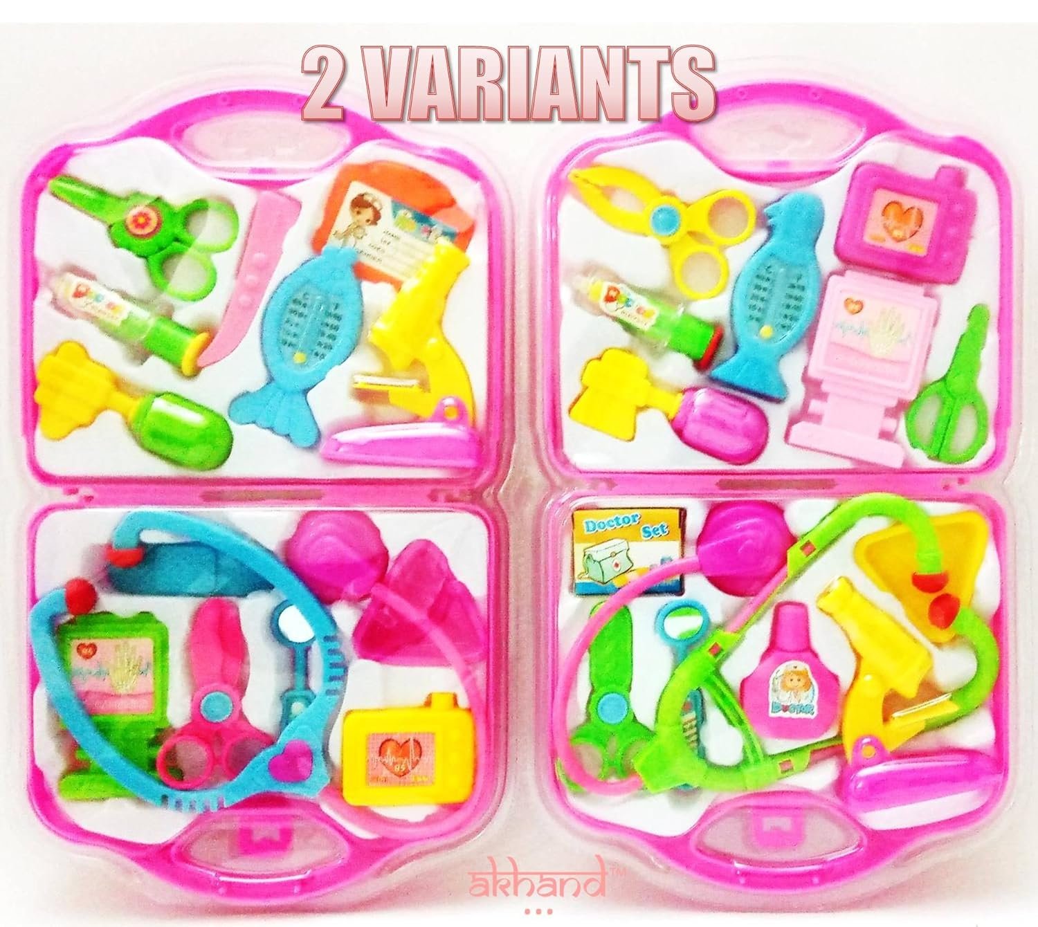 Combo Of Doctor Set And Beauty Set Toy For Kids- Multi Color - Image 5