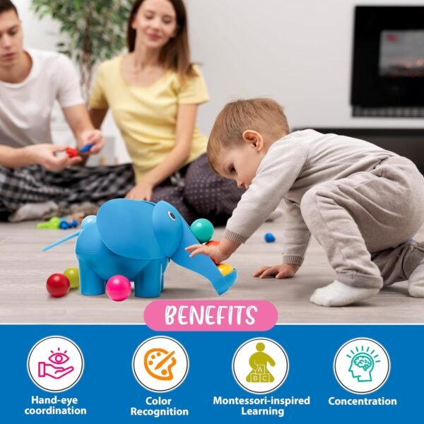 Avion Gentle Giant Blue Elephant Toy, Unbreakable Kids Toys for 2-5 Years Boy, Perfect Toys for 6 Year Old Boy, Engaging Toys for 2+ Year Old Boy, Safe & Fun for Playtime - Image 5