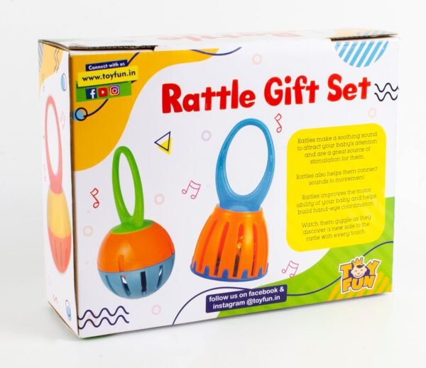 TOY FUN Rattle 3 in 1 Combo Set for New Born and Toddlers Kids | Premium Gift Set | Early Age Toys | Non Toxic BPA Free | Safe for Kids - Image 4