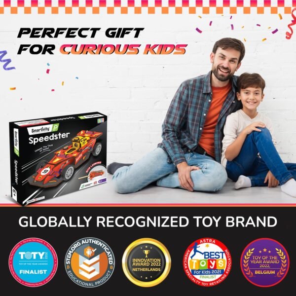 Smartivity DIY Speed CAR Toy for Kids Ages 6-12 | F1- Racing Car with Launcher | Fun Birthday Gift for Boys and Girls | STEM Learning Car Toys for 6,7,8,9,10,11,12 Years - Image 5