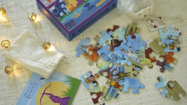 Sutradhar Ramayan Jigsaw Puzzle Cardboard (Set 1), Age (4-12 Years), 2 Puzzles with 35 Pieces Each for Kids (70 Pieces), Story Based Educational Toy - Image 6