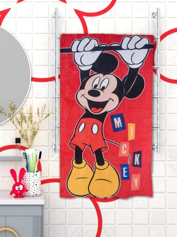 Athom Living Disney Hanging 350 GSM 100% Cotton Kids Bath Towel 60x120 cm