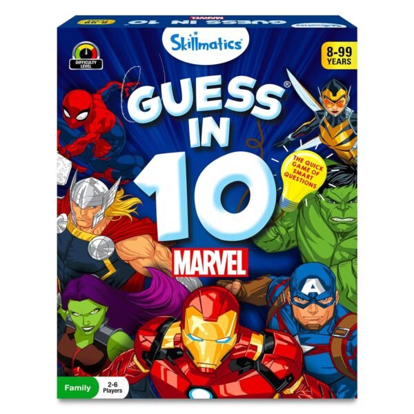 Skillmatics Guess in 10 Marvel, Perfect for Boys, Girls, Kids, Teens, Adults Who Love Card Games, Board Games, Toys, Avengers, Spiderman, Iron Man, Gifts for Ages 8, 9, 10 and Up