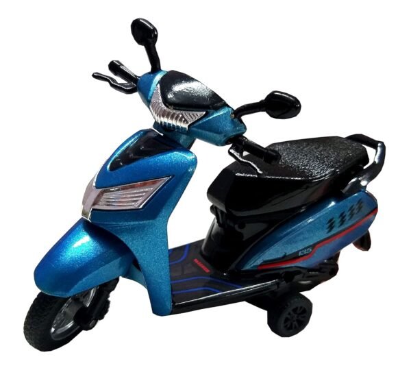 Amazing Pull Back Bestiva (Activa) Toy Scooter For Kids.|With Openable Seat & Movable Handle Feature.|Beautiful Design.|Rear Wheel Suspension Moves.|Miniature Scaled Models. (Blue Color)