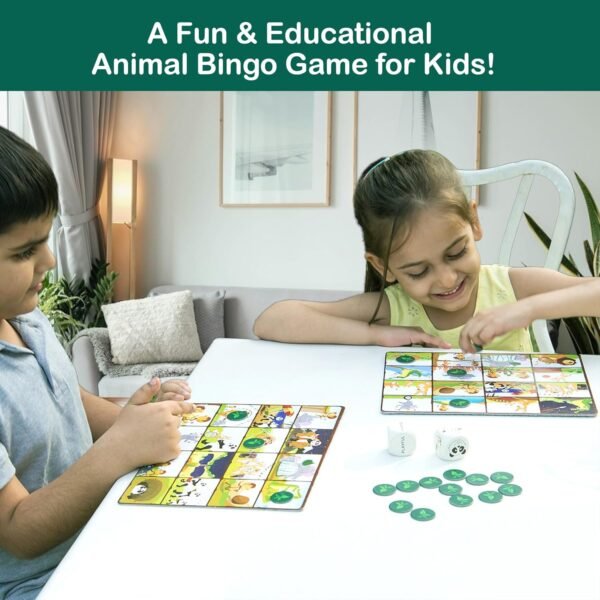 Chalk and Chuckles A Day in The Jungle – Animal Bingo Board Game for Kids 4-7 Years, Fun Family Game That Teaches Kindness and Social Skills, Educational Gift for Boys & Girls 5, 6 Years - Image 2