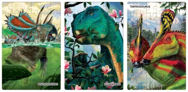 Frank 3 in 1 National Geographic Dinosaurs Jigsaw Puzzle for Kids 5+ Years, Set of 3 (48 Pcs Each) | Fun & Challenging Educational Toys | Brain Booster Puzzle Games for Focus & Memory, Gifts for Kids - Image 3
