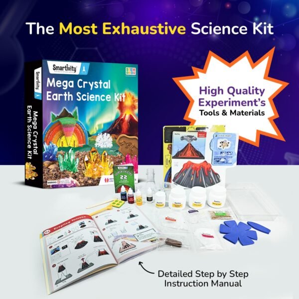 Smartivity Mega Crystal Earth Science Kit | Explore Earth, Crystal, and Fossilization Concepts | Birthday Gift for Boys & Girls I STEM Educational DIY Science Toys for Kids Ages 8,9,10,11,12,13,14 - Image 5