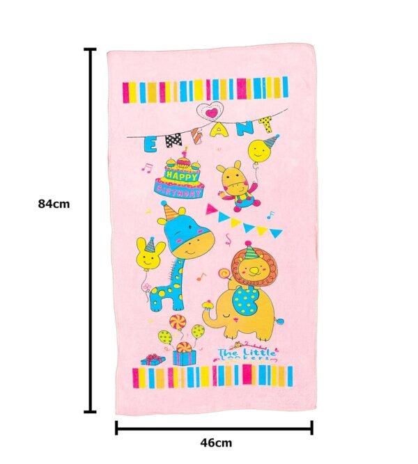 THE LITTLE LOOKERS® Towel for Newborn/Baby/Kids| Super Soft Baby Bath Towel Set for Infants/Bathing Accessories | (0-2 Years) (Pink & Lemon, Pack of 2 (48 x 84cm)) - Image 3