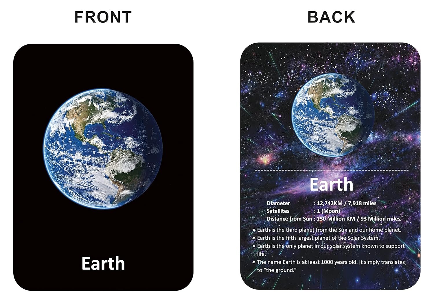 Premium Space Flash Cards for Kids Early Learning | Easy & Fun Way of Learning 1 Year to 6 Years Babies Smart Toys - Image 3