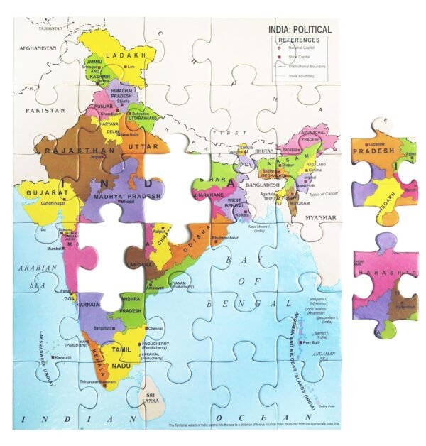 Creative’s Know India | Map Puzzles| Learning & Educational | Jigsaw Puzzles | Learning Games for Kids | Educational Puzzle Games | Geography Puzzles for Ages 7 & up - Image 2