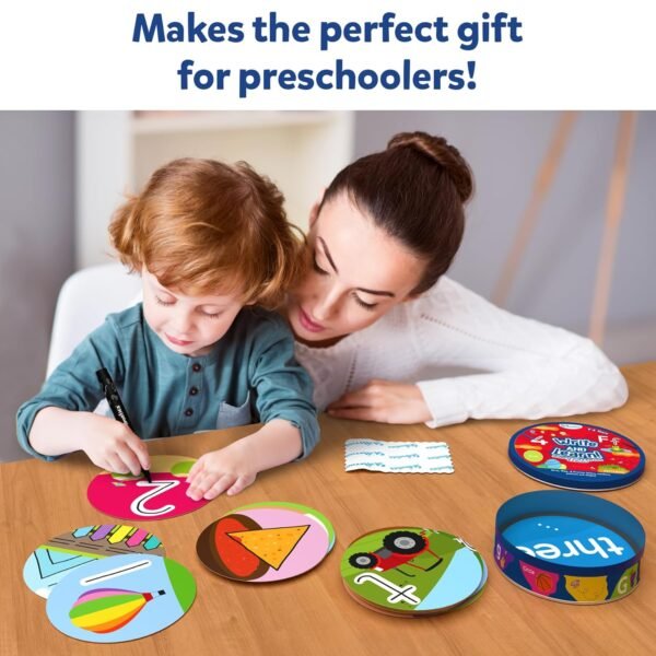Skillmatics Write & Learn Cards for Toddlers - Letters, Numbers, Patterns & Shapes, Preschool Learning, Includes Markers & Reusable Cards, Gifts for Kids Ages 3, 4, 5, 6 - Image 6