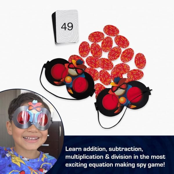Chalk and Chuckles Super Math Spy Board Game for Kids Age 8-12, Educational Brain Games for Kids 10+ Years, Gift for Boys, Girls 9, 10, 11 Years, STEM Toys - Image 2