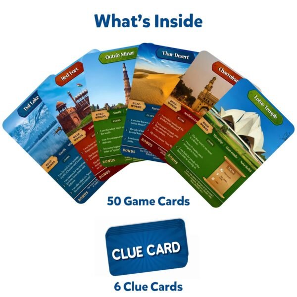 Skillmatics Guess in 10 Wonders of India, Perfect for Boys, Girls, Kids, and Families Who Love Card Games, Educational Games, Board Games, Trivia Gifts for Ages 8, 9, 10 and Up - Image 2